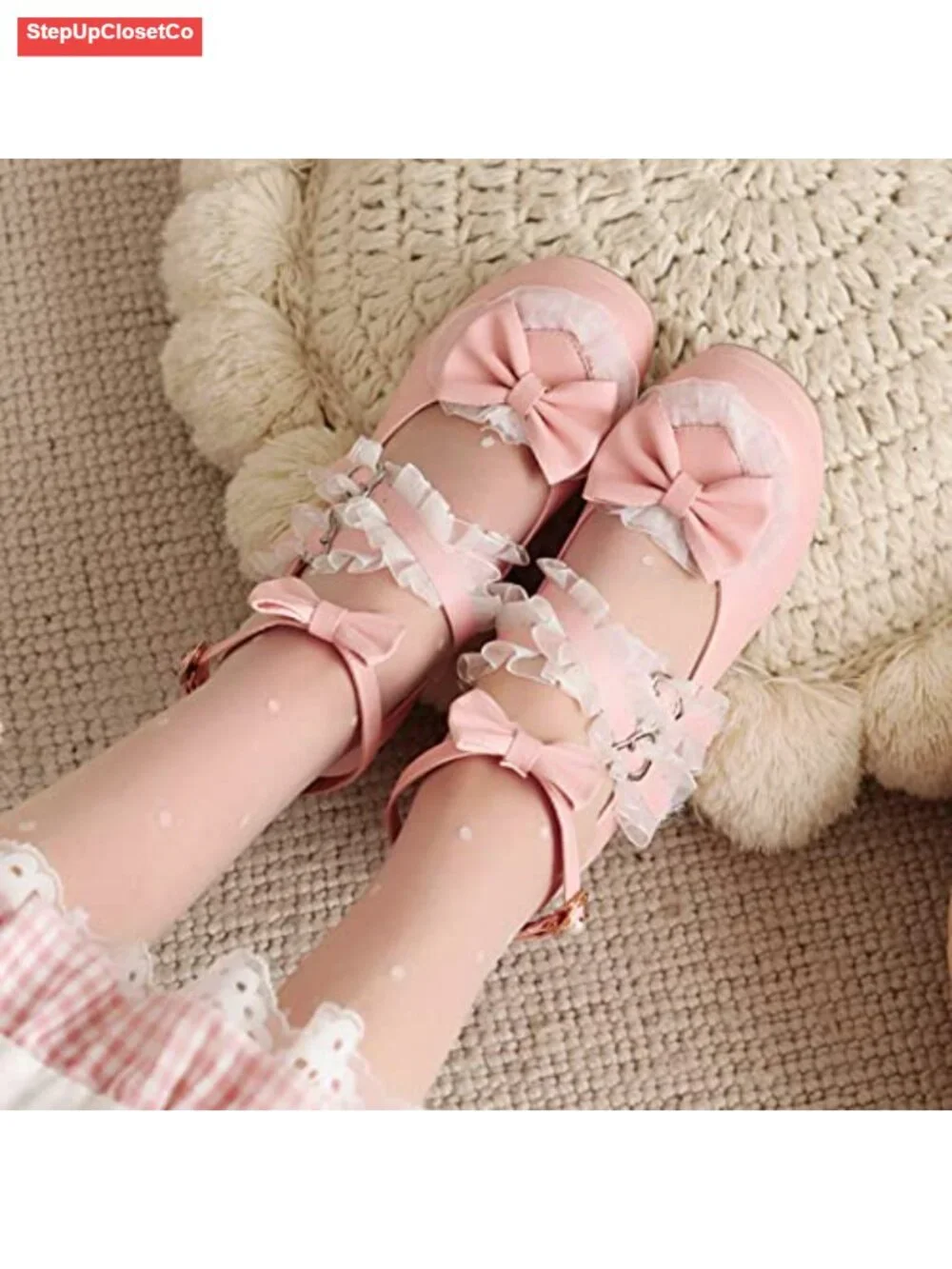 LUXMAX Lolita Mary Jane Platform Pumps Kawaii Cute Heels